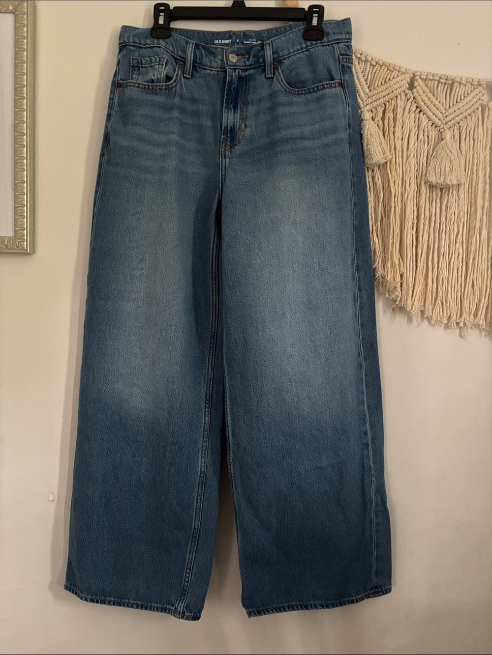 Old Navy Light Blue Wide Leg High-Rise Jeans